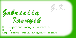 gabriella kasnyik business card